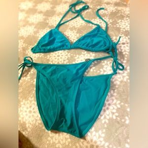 Green body glove bikini